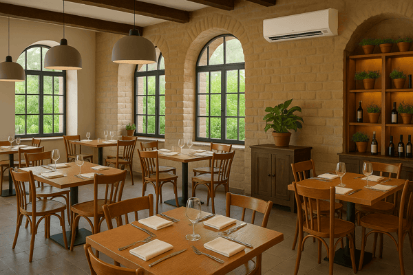 Restaurante-acogedor-aire acondicionado